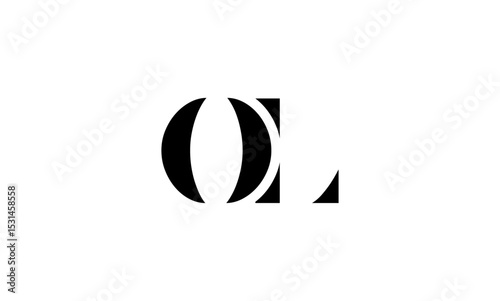 OL initial letters, monogram logo