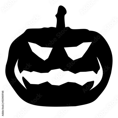 Spooky Halloween Pumpkin Silhouette A Ghoulishly Delightful Design