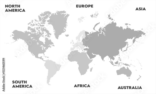 Country borders map-04, modern world map graphic, Countries Silhouettes Stock Illustrations, Vectors
