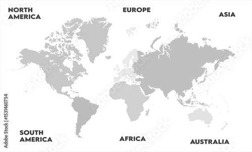 Country borders map-09, modern world map graphic, Countries Silhouettes Stock Illustrations, Vectors