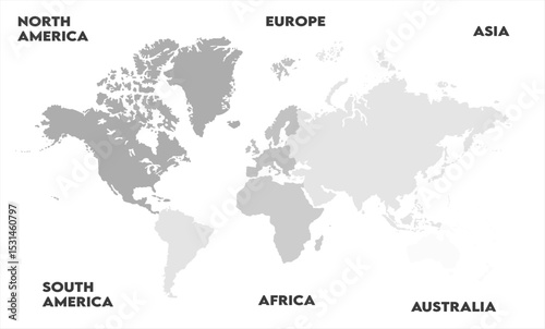 Country borders map-11, modern world map graphic, Countries Silhouettes Stock Illustrations, Vectors