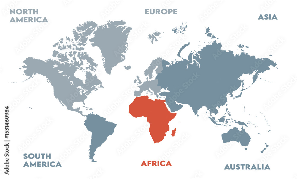 Naklejka premium Economic map-04, modern world map graphic, Countries Silhouettes Stock Illustrations, Vectors