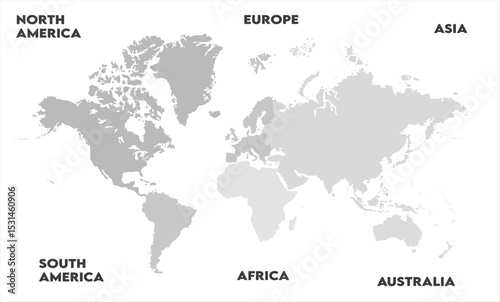 Country borders map-15, modern world map graphic, Countries Silhouettes Stock Illustrations, Vectors
