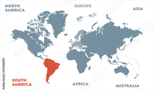 Economic map-12, modern world map graphic, Countries Silhouettes Stock Illustrations, Vectors