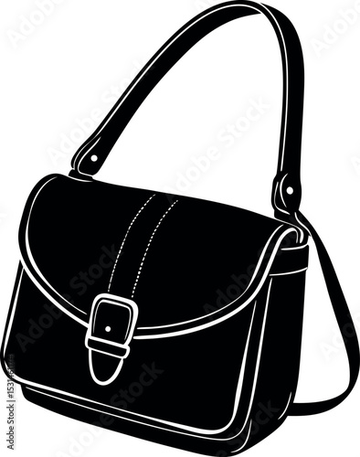 Sleek Shoulder Bag With Adjustable Strap Shallotte On White Background