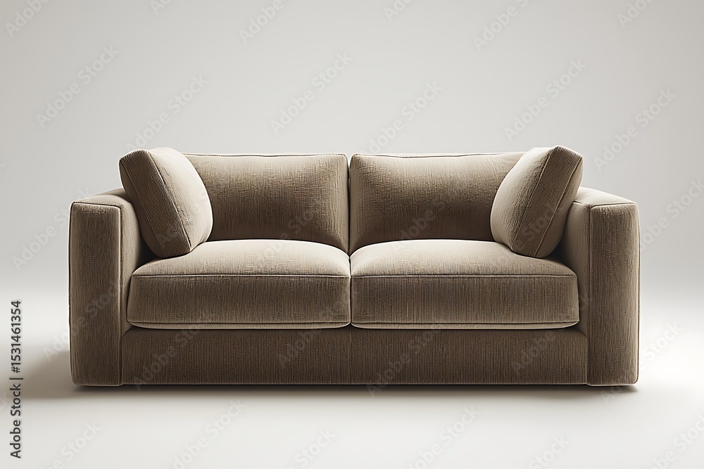 Fototapeta premium Minimal settee design with retro vibe high resolution picture