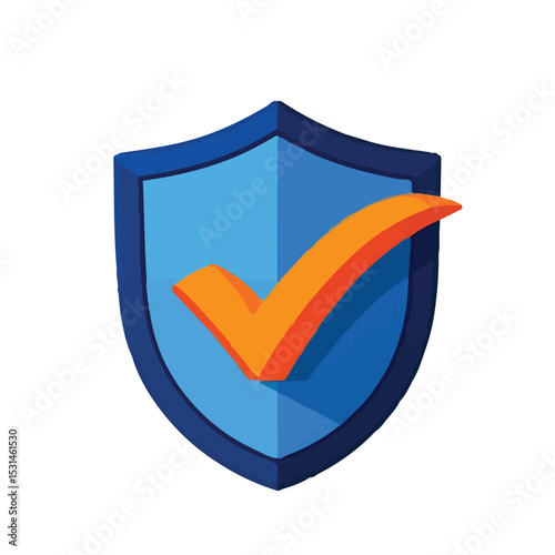Secure Checkmark Icon Protection, Safety, and Security Symbol