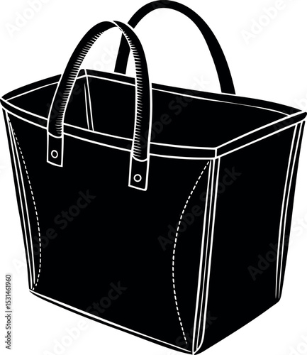 Office Tote Bag With Reinforced Bottom Shallotte On White Background