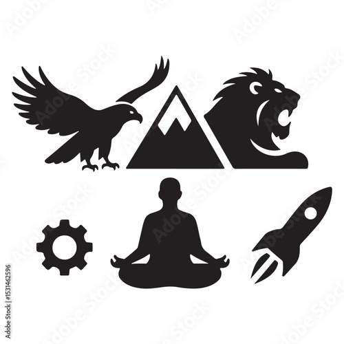 E commerce concept vector Silhouette