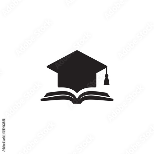 Education and knowledge in architectural design: books within a home building concept Silhouette 
