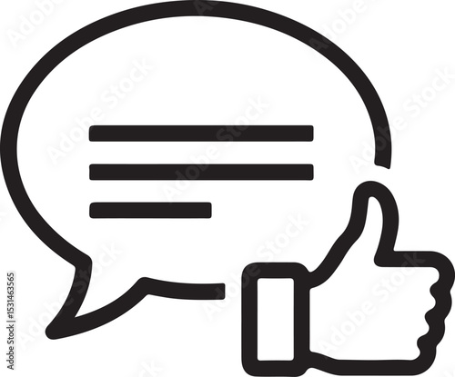 Thumb up hand symbol like internet social media vector icon