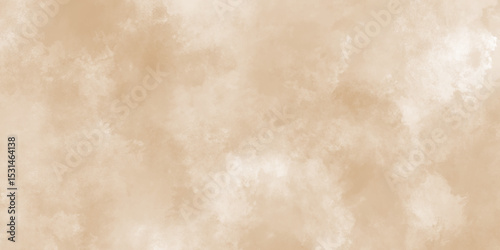 Watercolor light brown background painting textured on grungy distressed abstract design element, beige splash of brown powder paint vintage grunge texture and watercolor splashes on white background.