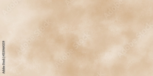 Watercolor light brown background painting textured on grungy distressed abstract design element, beige splash of brown powder paint vintage grunge texture and watercolor splashes on white background.