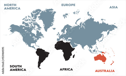 Economic map-07, modern world map graphic, Countries Silhouettes Stock Illustrations, Vectors