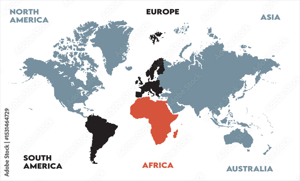 Naklejka premium Economic map-08, modern world map graphic, Countries Silhouettes Stock Illustrations, Vectors