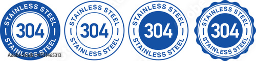 Stainless Steel 304 Logo Badge – Vector Design Template for Product Labeling and Packaging