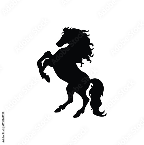 running horse silhouette, Jumping Horse vector silhouette Gallop Equine Black Horse illustration Equestrian Animal Logo icon Symbol horse vector