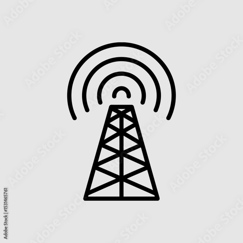 5G network tower icon, Telecommunication tower symbol vector illustration