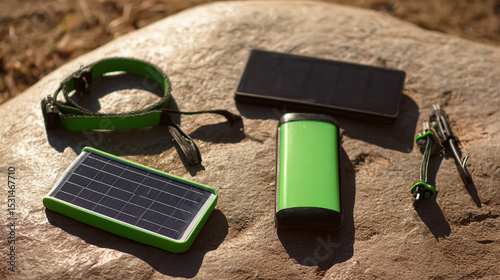 Charging a smartphone from home with a portable solar panel charger