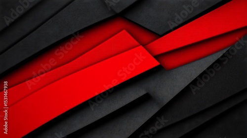 Abstract geometric design with red and gray