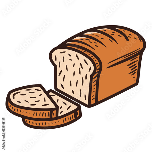 Freshly baked whole wheat bread loaf with a delicious slice of butter
