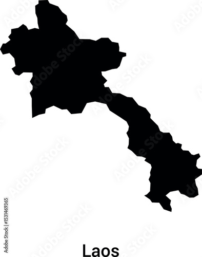 laos sillouette vector isloated on a white background
