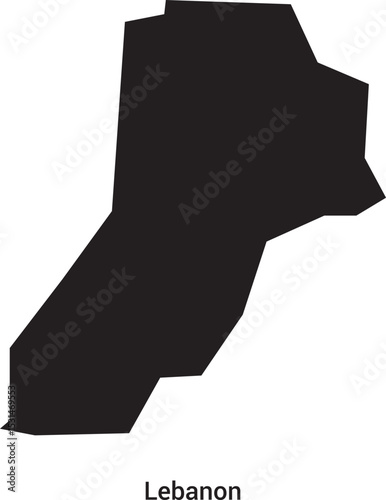 lebanon sillouette vector isloated on a white background
