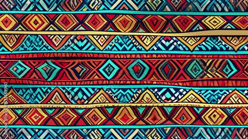 Elegant ethnic seamless geometric pattern illustration for vintage fabric and textile design backdrop