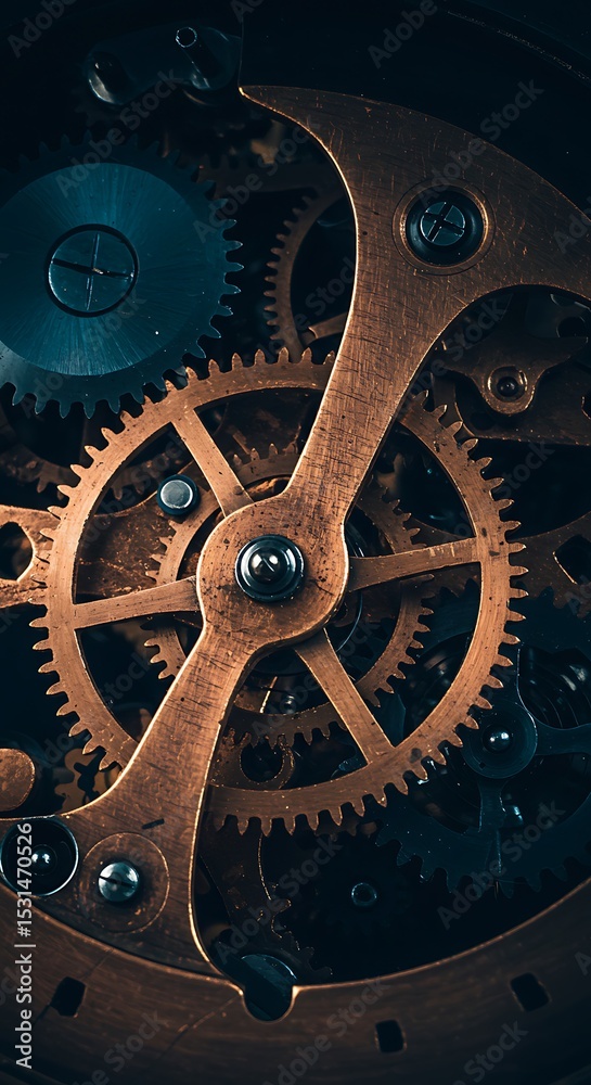 Obraz premium Complex Clockwork Intricate gears in motion