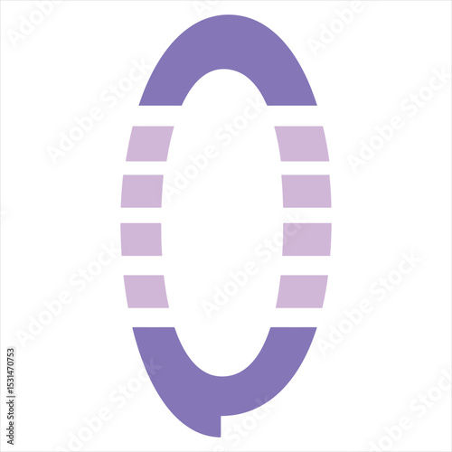 Stylish lavender-purple abstract zero graphic