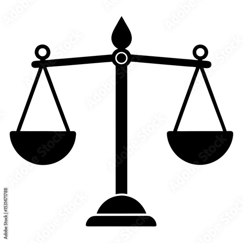 Balanced diet scale silhouette
