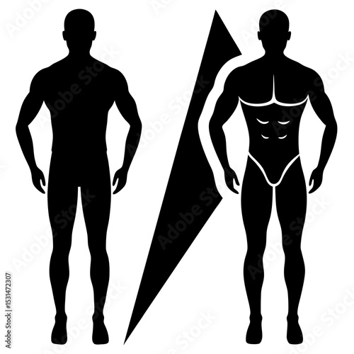 Slim body transformation before-after