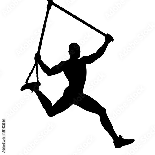 TRX suspension training silhouette