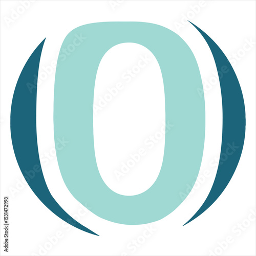 Modern, minimalist logo design of the number zero.