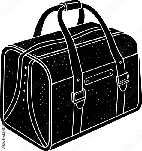 Boxy Travel Handbag With Compartments Shallotte On White Background