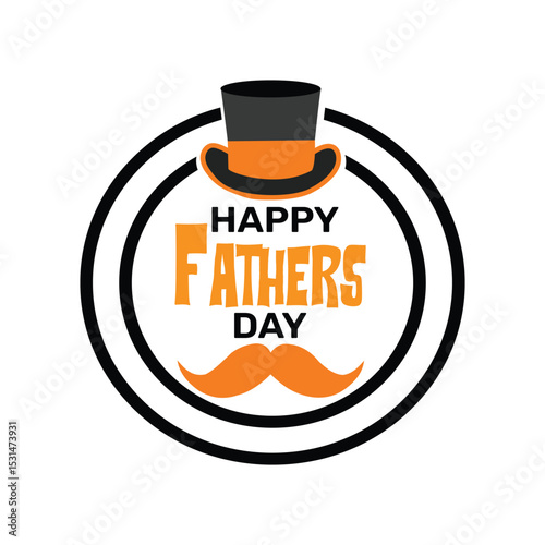 Happy Fathers day vector with typography design