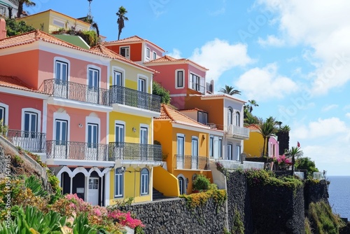 The beach village of Costa Nova in Portugal is known for its houses with vibrant striped facades