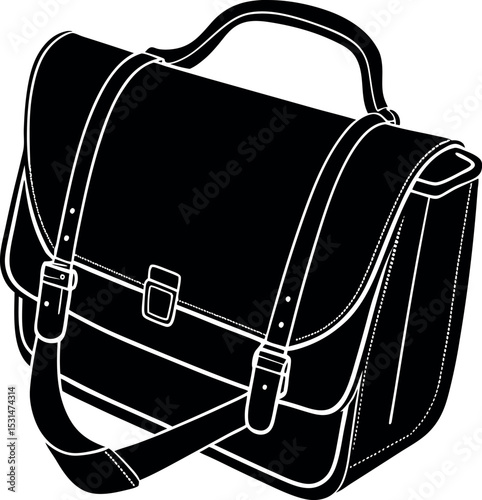 Fold Over Messenger Bag In Soft Shallotte On White Background
