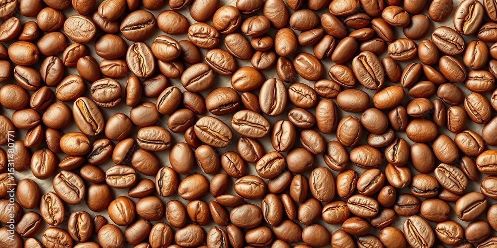 Fototapeta premium Abstract cut-out coffee bean seamless pattern for packaging, wallpaper, fabric, wallpaper, vector