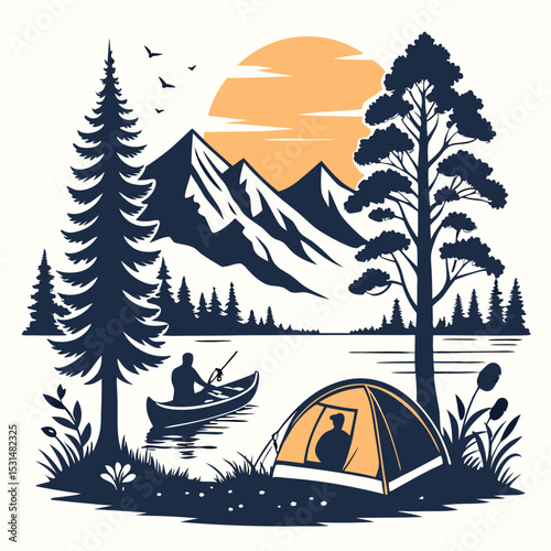 peaceful forest night camping