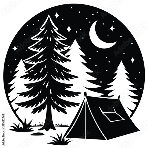 quiet moment by lakeside camp