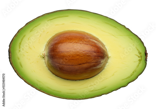 Ripe Avocado Half A Close-Up View of Creamy, Healthy Goodness