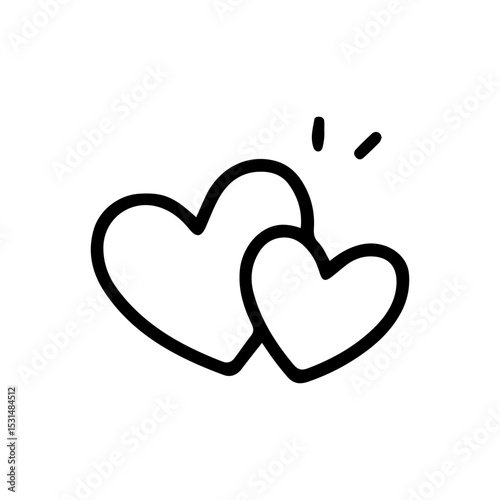 Two hearts. Hearts for the day of St. Vplentin