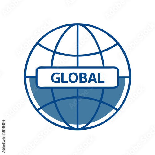 Logistics Symbol Representing Global Connectivity and Services