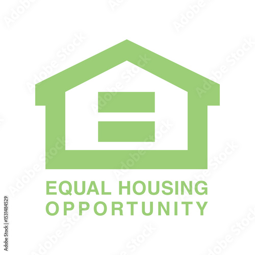 Equal Housing Opportunity Icon Vector Sign Symbol Green