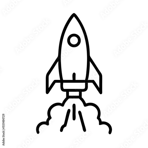 Rocket Launch Taking Place Against a Clear Sky in an Innovative Setting