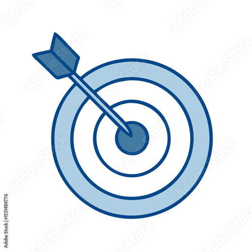 Target Goal With Arrow Hitting the Center for Effective Focus