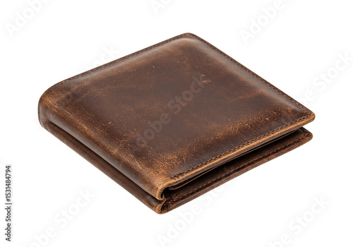 Distressed Brown Leather Wallet A Classic Accessory for Men and Women