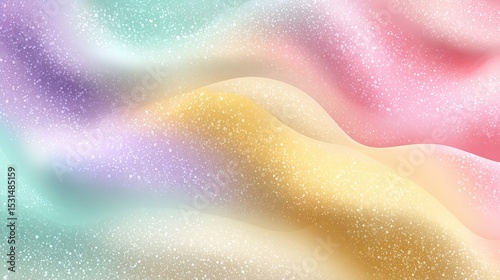 Soft Pastel Rainbow Gradient Background with Glitter and Shimmer Texture