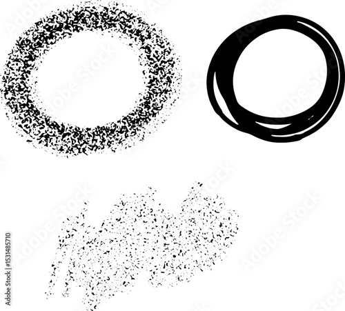 hand-painted , abstract drawing, clipart frames